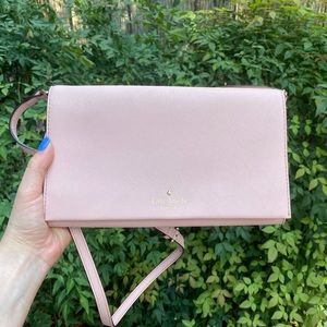 Kate spade pink cross body bag with removable strap
